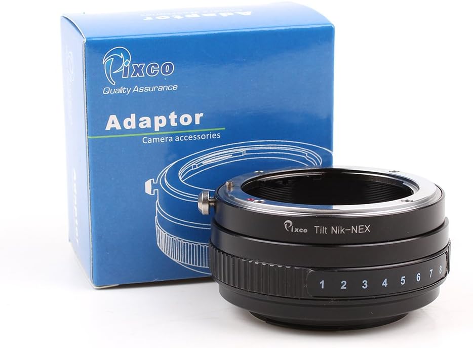 Pixco Tilt Lens Adapter for Nikon Lens to Sony E Mount NEX Camera A6400