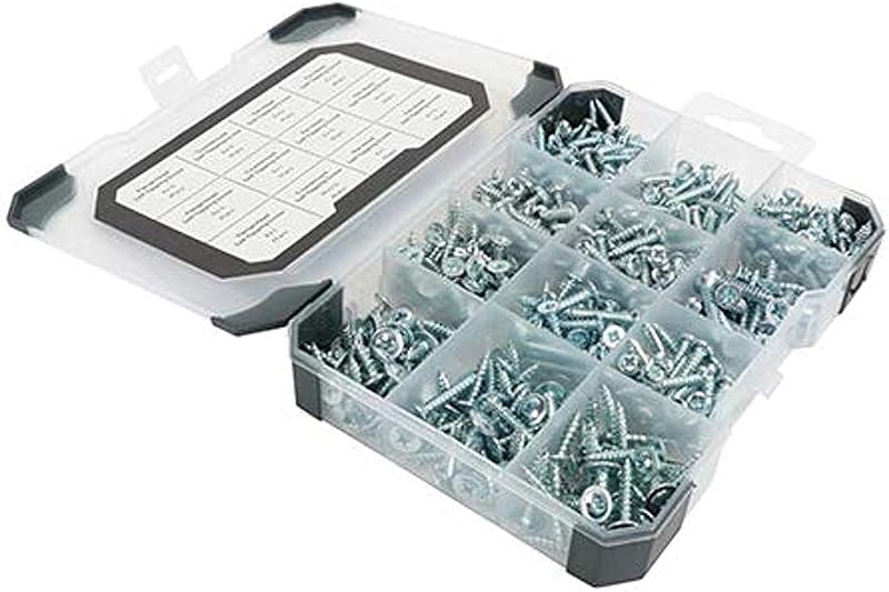 TIMCO Self-Tapping Silver Screws Mixed Tray - 515pcs