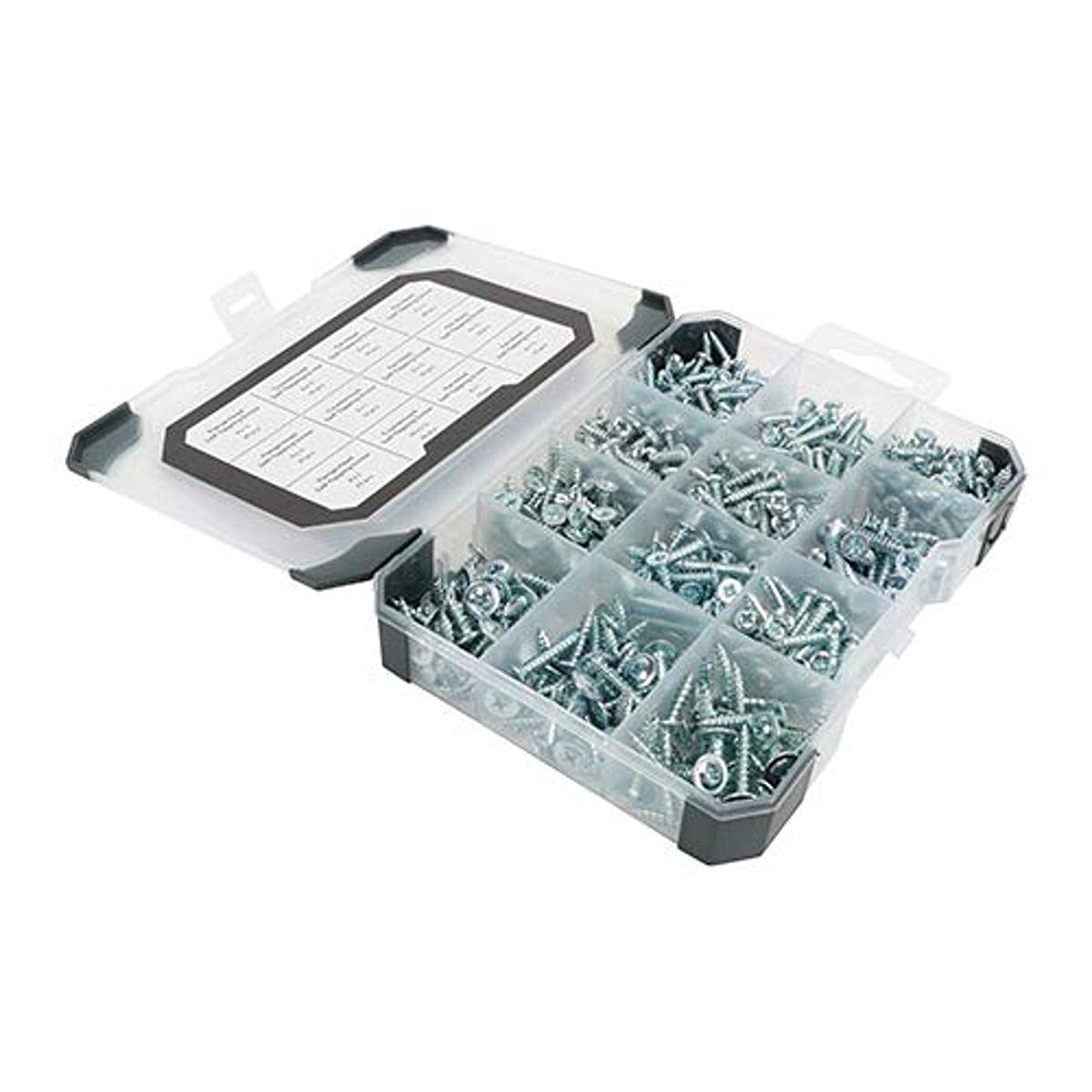 TIMCO Self-Tapping Silver Screws Mixed Tray - 515pcs