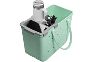 DGLOZE Organizer Tray Top for Bogg Bag – Cup Holder & Storage Lid Compatible with Bogg Bags XL – Fit for Stanley 30 oz 40 oz Cup - Outdoor Beach Bag Top Insert – Easy to Clean (Grey)