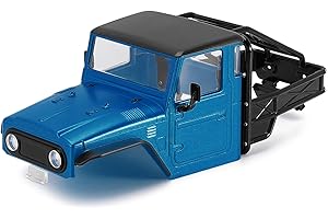 INJORA 87g IR40 Truck Body Shell with Tube Cage for 1/18 TRX4M Defender Bronco Upgrade Part(Blue)