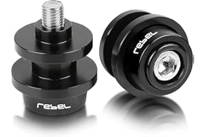 LANQIAN M8 Motorcycle CNC Swing arm Sliders Spools Stand Screw Fit For Rebel CMX 300 500 REBEL 300 500 Black