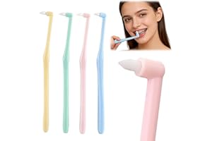 UPEOXT 10 Pack End Tuft Toothbrush, Soft Interdental Brush for Braces, Orthodontic Toothbrushes, Small Head Wisdom Tooth Clea