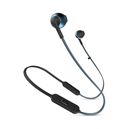 JBL Tune205BT Bluetooth Kopfhörer in Blau – Wireless Headphones mit 3-Tasten-Fernbedienung & Mikrofon – Ohrhörer für bis zu 6