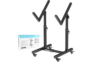 Vondynote Black Adjustable Width Mobile Guitar Amp Stand - Steel Construction, 66LBS (30KGS) Max Load, Universal Fit, Audio-E