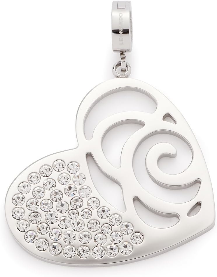 Leonardo Women pendant Belloccio stainless steel glass transparent - 016072