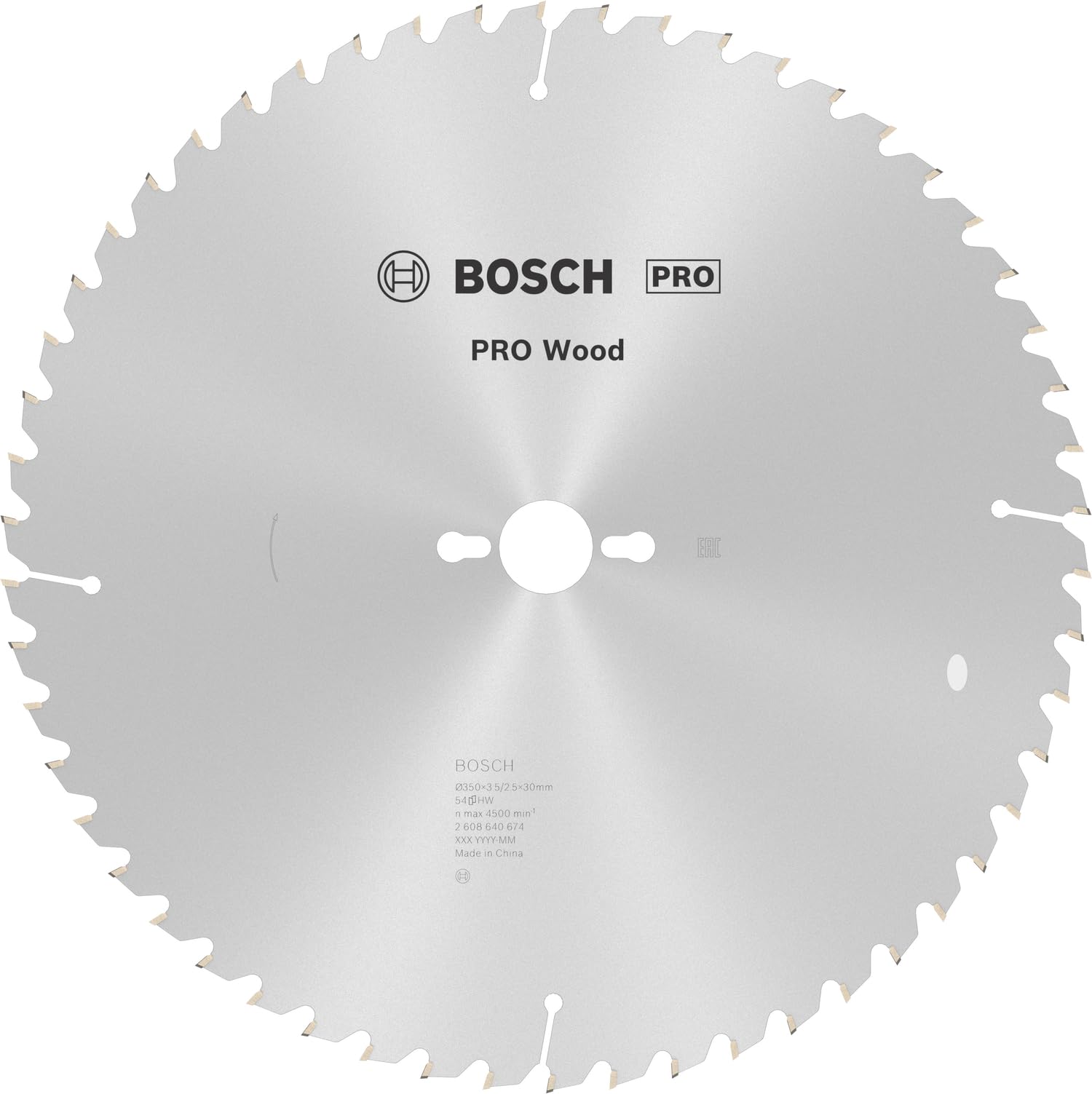 Bosch 1x PRO Wood Circular Saw Blade for Corded Table Saws (for Softwood, Hardwood, Ø mm, Professional Accessory Table Circular Saw)