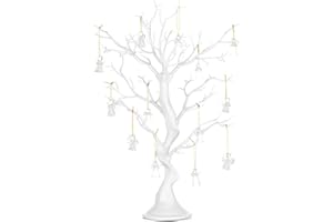 Nuptio White Christmas Tree Branch Artificial 22.8 inch Tall Manzanita Tree Centerpiece Wedding Centerpieces for Tables, Decorative Ornament Display Tree Branches for Decoration Weddings (1 Pc)