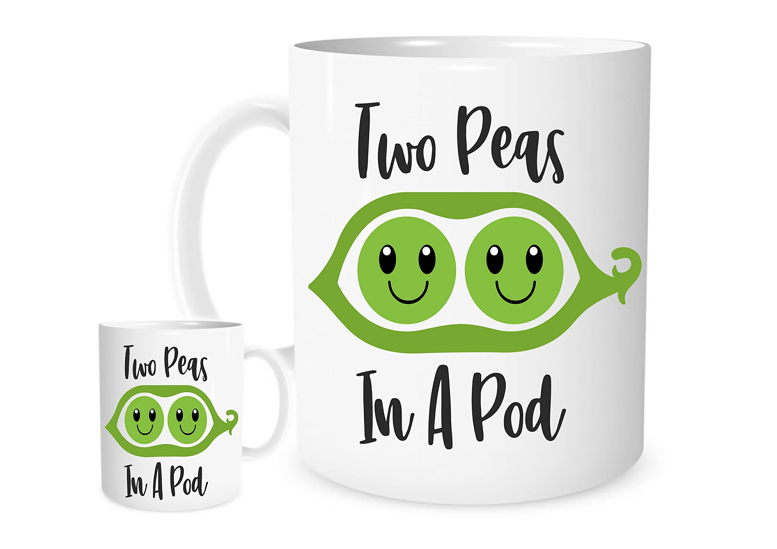 Stoneys Badges 11OZ Two Peas in A Pod Valentines Mug for Tea or Coffee