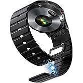 Strong Magnetic Sport Bands Compatible for Instinct 3/2/1/Fenix 8 51mm/Fenix 7X / Fenix 6X / Fenix 5X/Enduro 2, Quick Fit 22mm 26mm Silicone Wrist Strap for Fenix 8/7/6/5/Forerunner 935/945/Epix Gen 2