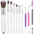 10 Pieces Cake Baking Brushes Food Paint Brush for Chocolate Sugar Cookie Decoration Brushes Set Cookie Decorating Supplies with Fondant and Gum Paste Tool (Clear)