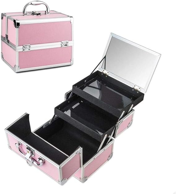 SNV Makeup Case, abschließbare Makeup Box/Beauty Box/Vanity Box mit