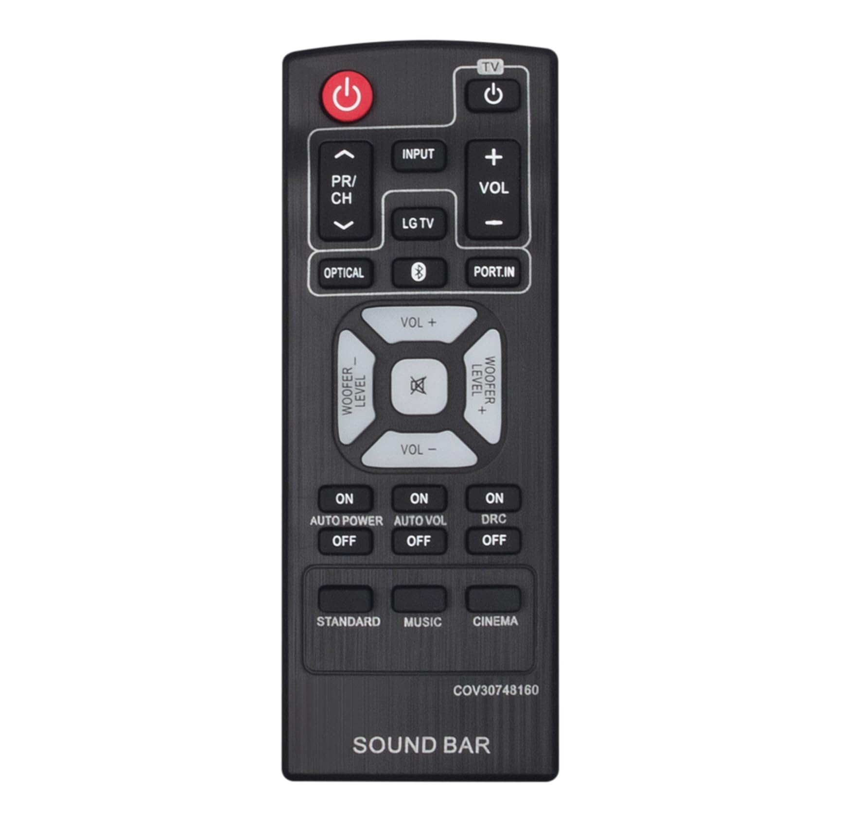 AULCMEET COV30748160 COV30748128 Replace Remote Control Compatible with LG 2.1ch Bass Sound Bar Audio System NB2540 NB2540A