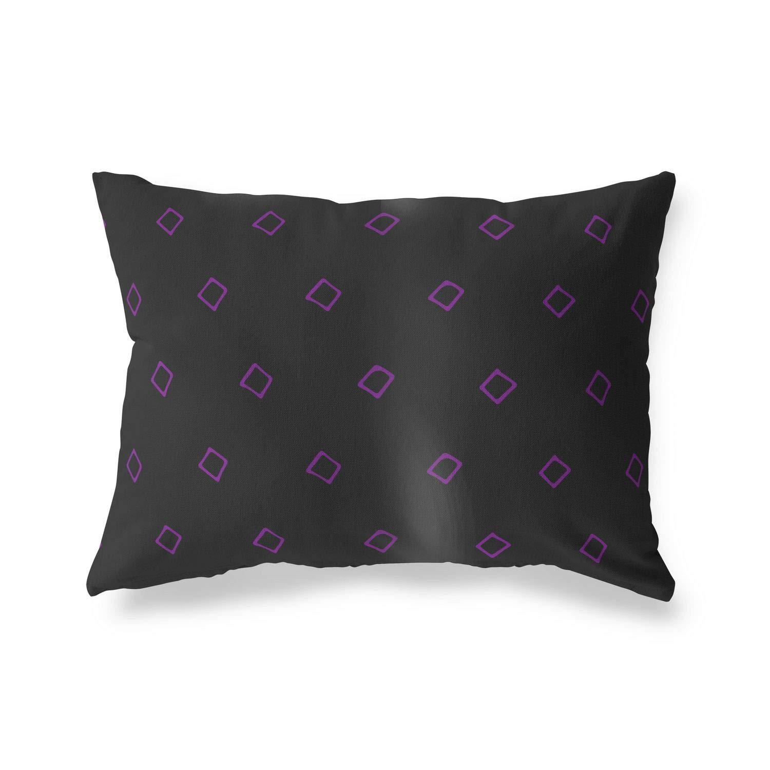 BonaMaison Decorative Cushion Cover, Purple-Black Throw Pillow Covers, Home Decorative Pillowcases for Livingroom, Sofa, Bedroom, Size: 45X60 Cm - Designed and Manufactured in Turkey