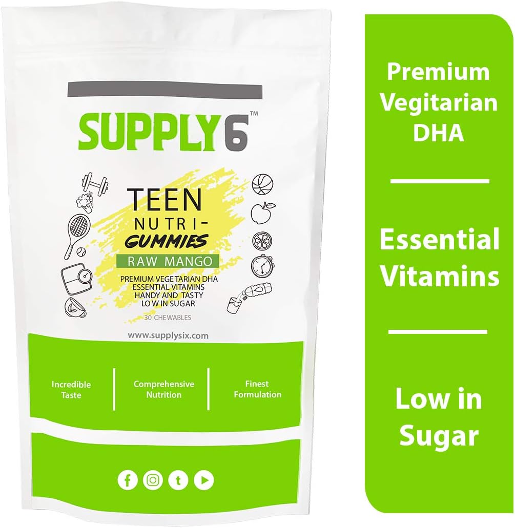 Supply6 Teen Nutri Gummies - 30 Gummies (Raw Mango Flavour)