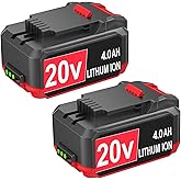 DTK Replacement for Bauer 20V Battery 4.0Ah Capacity Lithium-Ion Batteries 2 Packs