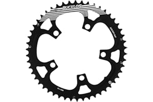 BUCKLOS 110BCD Bike Chainring Set with Pin, Double Round 5 Bolts Aluminum Chainring 50T 34T 52T 36T 53T 39T for Road Bike Bic