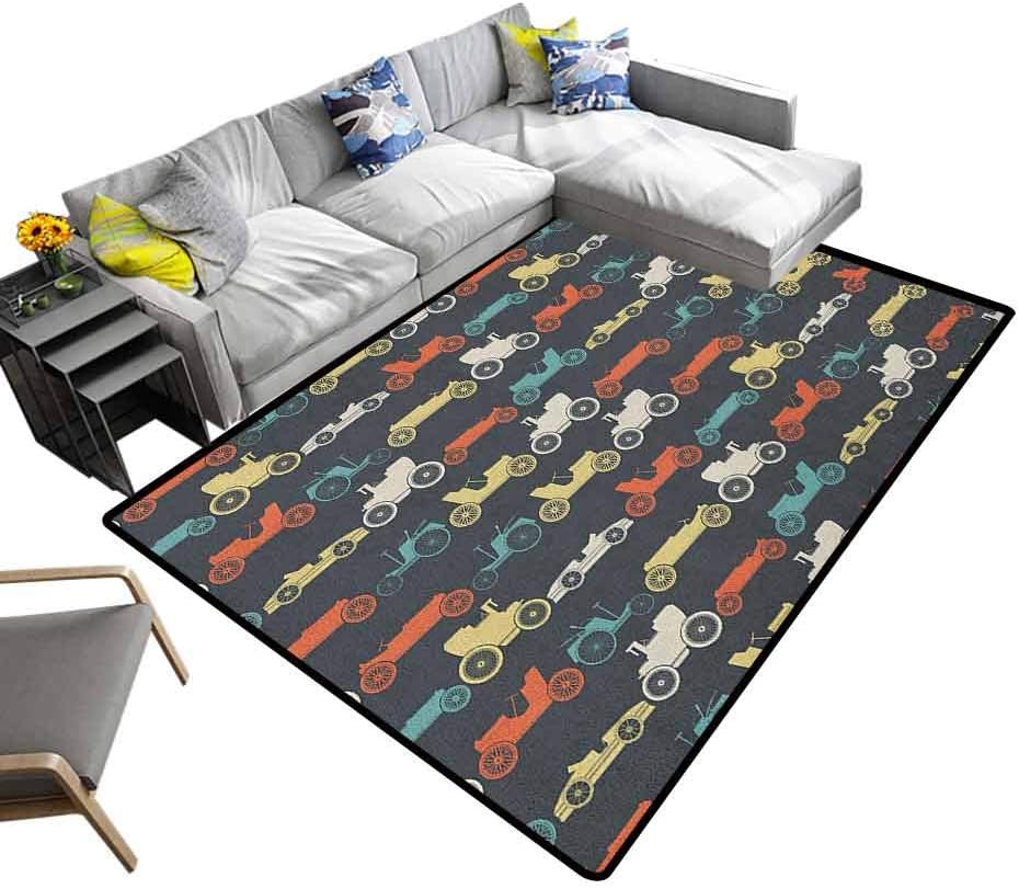 Modern Indoor Rugs Cars, AntiStatic Area RugsRug Vintage