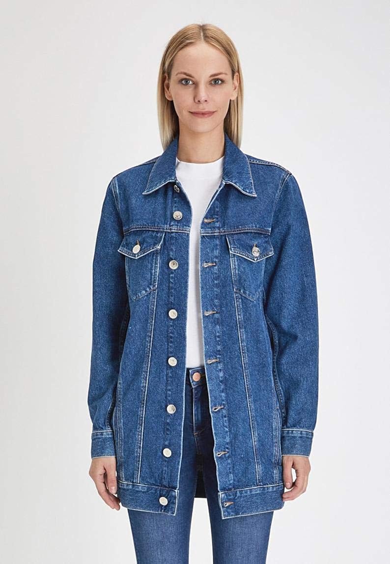 midi denim jacket