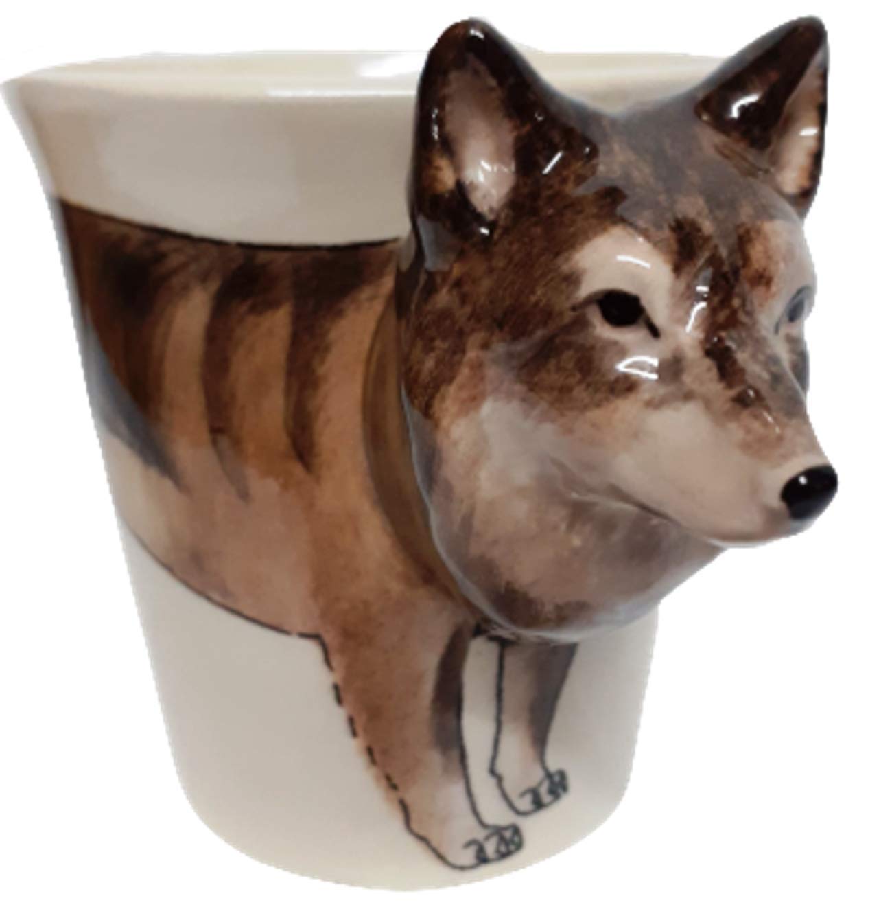 b2see 3D Ceramic Mug Cup With Themed Picture Wolf โ image 1