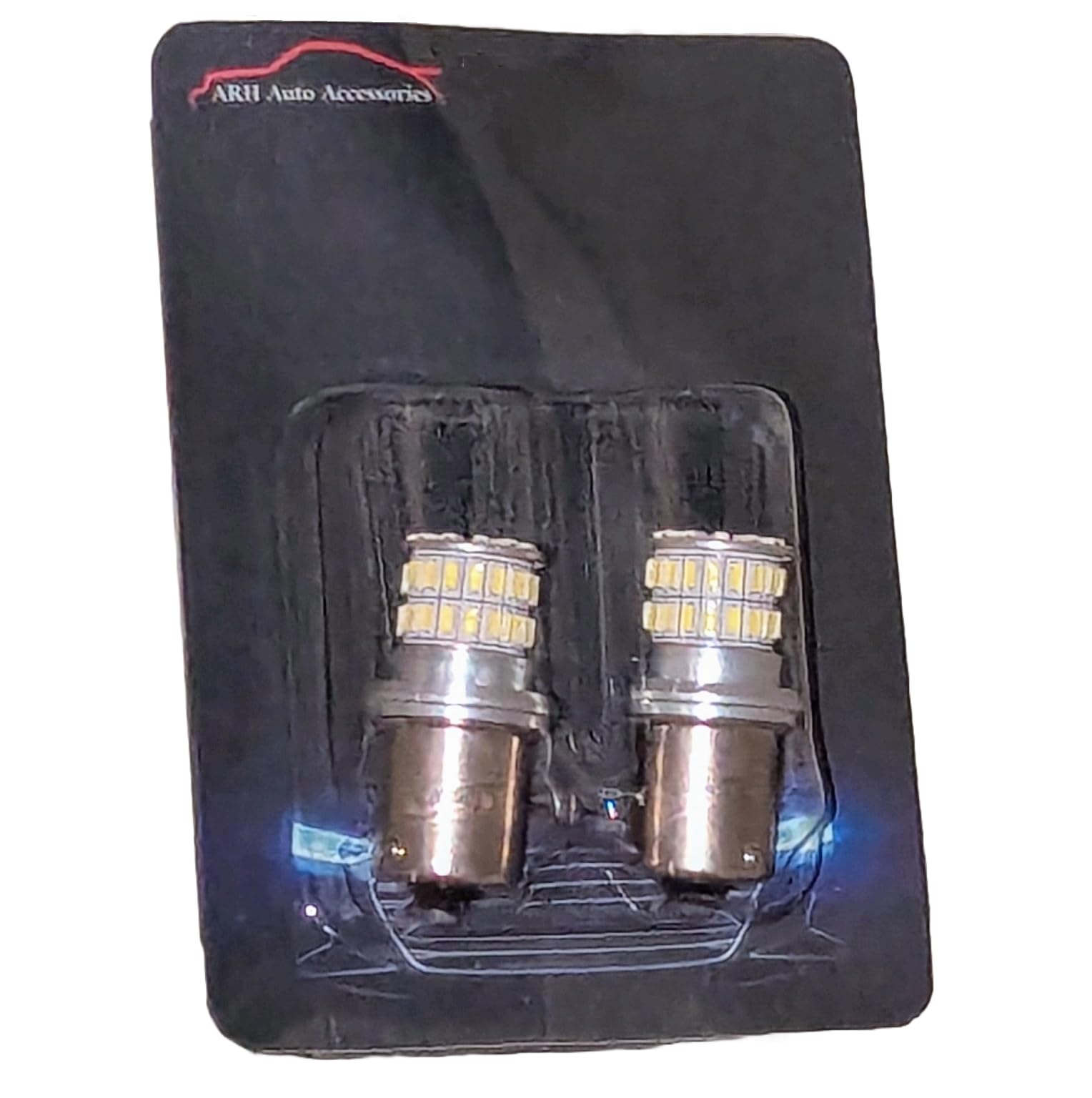 ARH Auto Accessories Cold White 50-SMD COB Reverse Light Bulbs, Twin Pack - Direct Replacement for P21W Reverse Bulbs, Compatible with Any P21W Socket