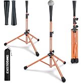 Eastgoing Heavy Duty Baseball and Softball Portable Travel Batting Tee.Adjustable Height|Portable|Collapsible. Baseball Hitting Tee for Any Age Player Practice