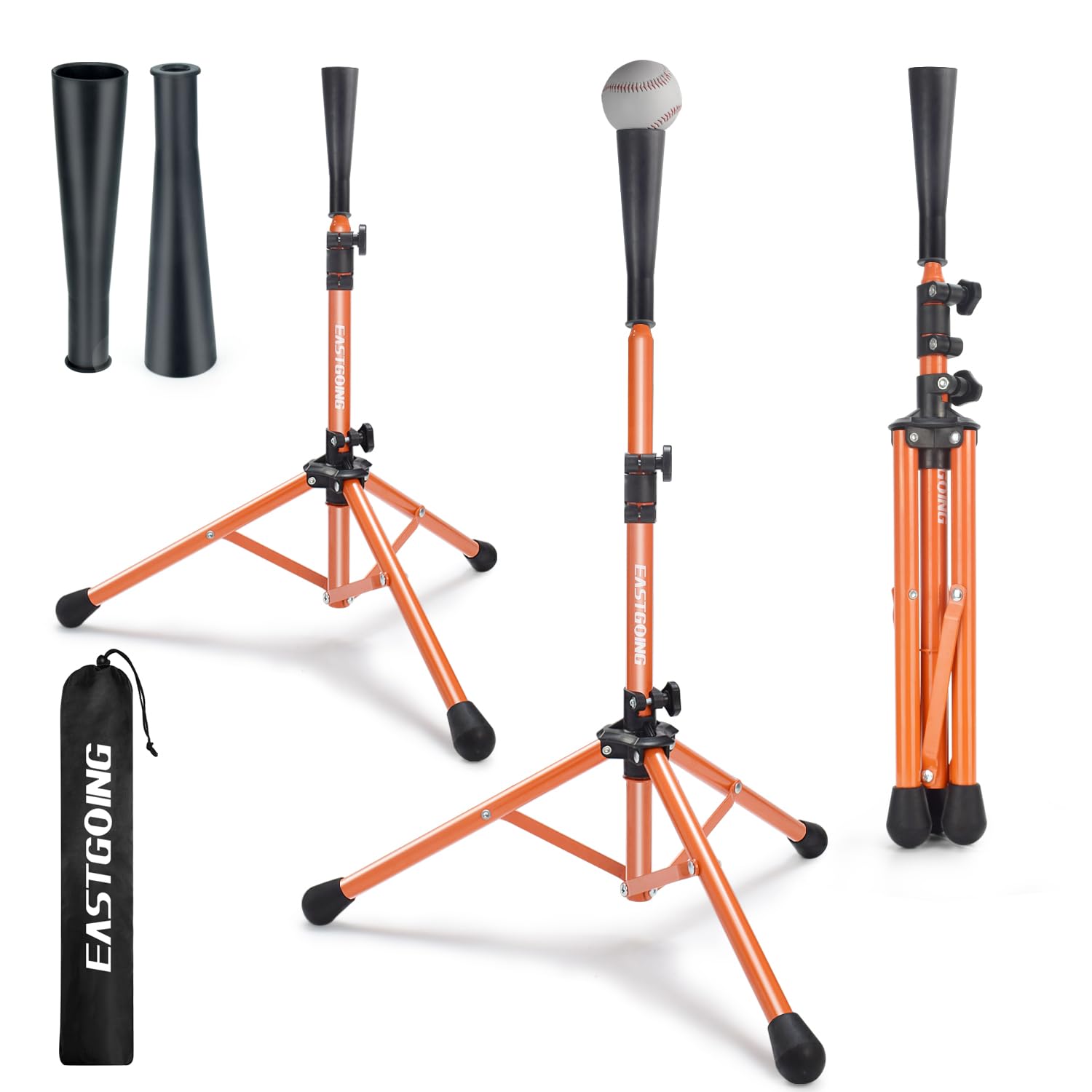 Eastgoing Heavy Duty Portable Batting Tee - Adjustable 5-Position Baseball & Softball Trainer
