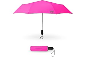Weatherman Travel Umbrellas for Rain - Compact Umbrella Windproof - Small Mini Umbrella - Portable Pocket Umbrella - Auto Open Close Folding Foldable Car Umbrella - Backpack, Purse Rain Umbrellas