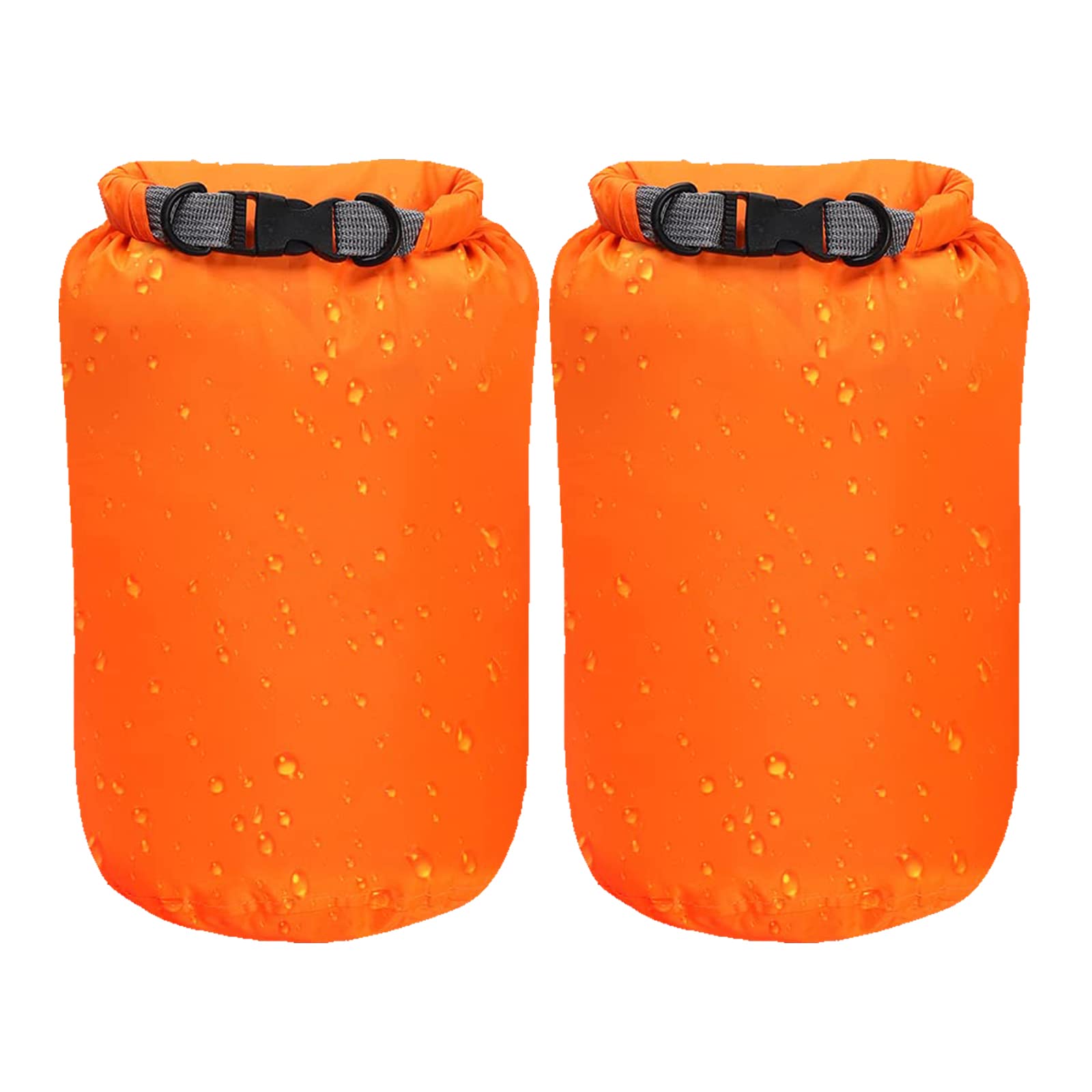 Desoto 2 Pcs Dry Bags Lightweight Dry Sacks Waterproof 10L/20L/40L/70L Floating Bag Drifting Bag Ultimate Dry Sack for Outdoor Hiking Fishing Water Sports(70L Orange)