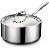 Tramontina Signature Tri-Ply Clad Stainless Steel 3-Quart Sauce Pan | Induction-Ready Saucepan with Lid, Dishwasher-Safe, NSF-Certified, Made in Brazil