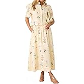 Tankaneo Womens Floral 2 Piece Skirt Set Summer Puff Sleeve Crop Blouse and Maxi Dress Outfits Matching Vacation Outfits