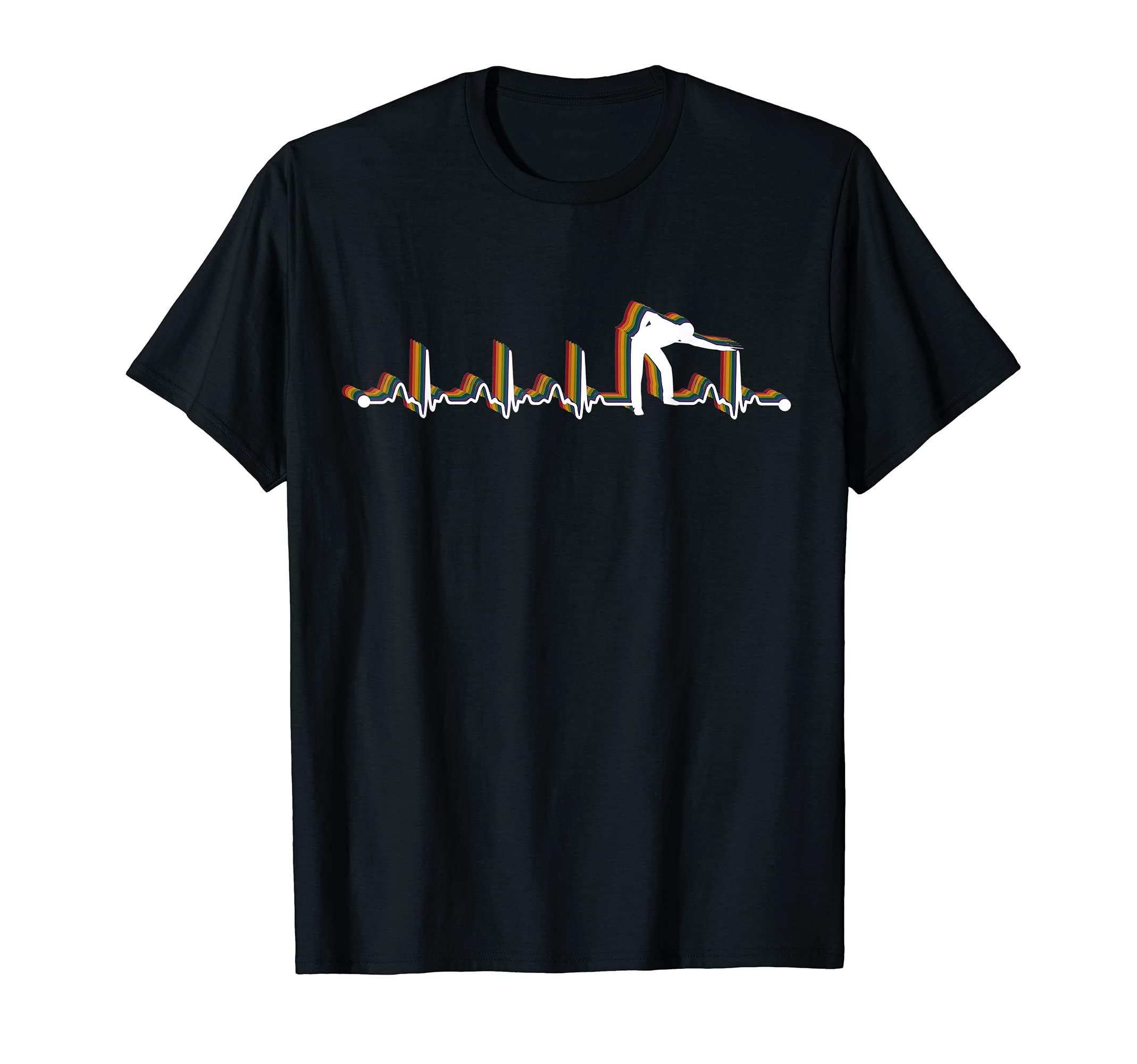 Billiards Pool Retro Heartbeat EKG for Billiard Player T-Shirt