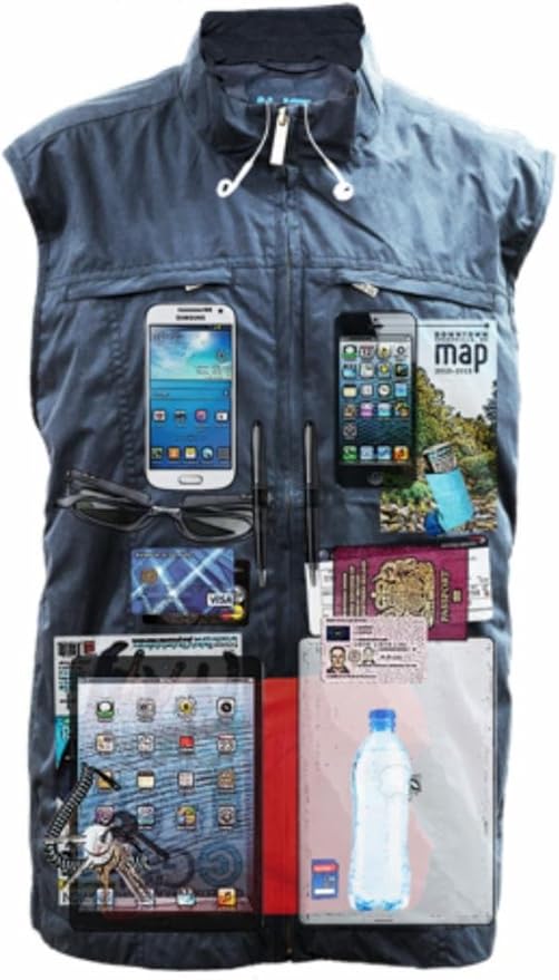 AyeGear 23 Pocket Travel Vest with Dual iPad Pockets, Concealed Carry