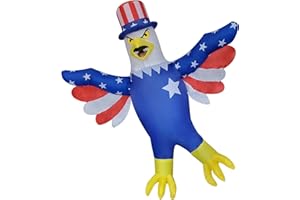 NiSotieb Inflatable Bald Eagle Costume Independence Day Blow-up Costume for Adult/Halloween/Patriotic Parade