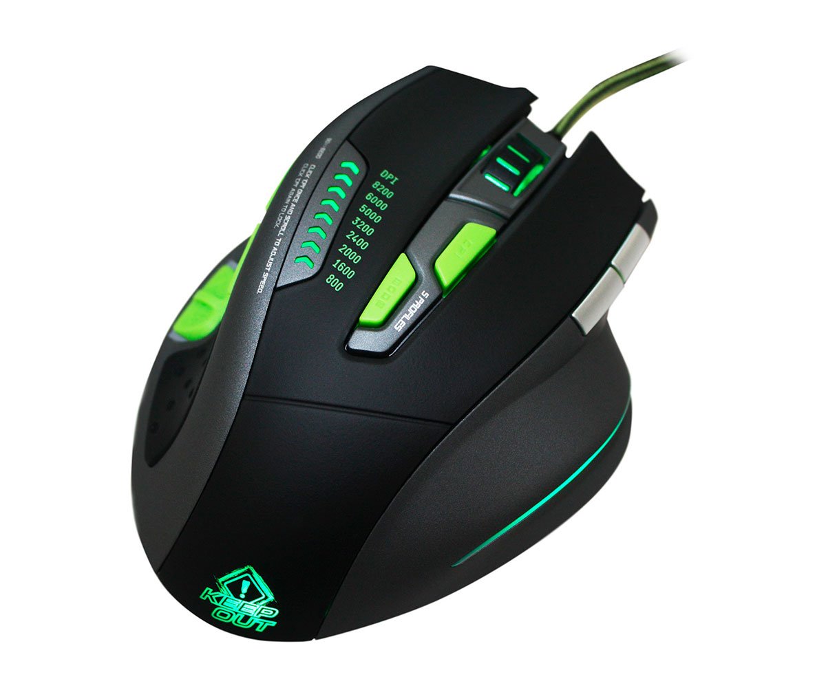 Approx Keep Out Laser Gaming Mouse - Green