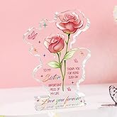 Sister Birthday Acrylic Office Home Decor Sign Gifts Decor from Sister Unique Acrylic Birthday Gift Plaque Decorations Present for Sister Thanksgiving Christmas Wedding from Sister Brother