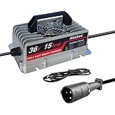 Abakoo 36 Volt 15 Amp Battery Charger for Club Car Golf Cart with 3 Pin Round Plug, IP67 Waterproof