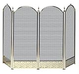 UniFlame 4-Fold Polished Brass Screen