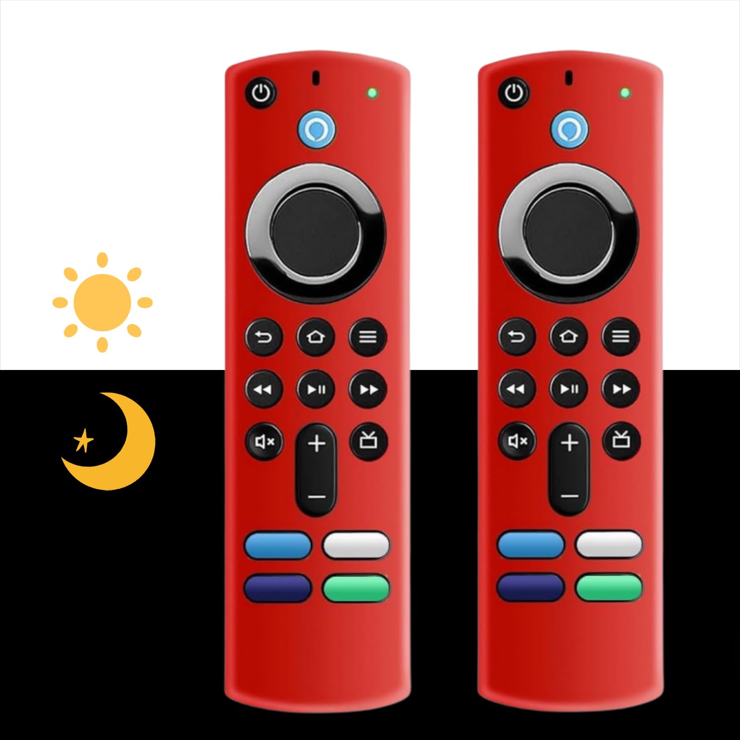 [2 Pack] Remote Cover Compatible with 3rd Gen Voice Remote, Anti Slip Silicone Protective Case Cover with Lanyard