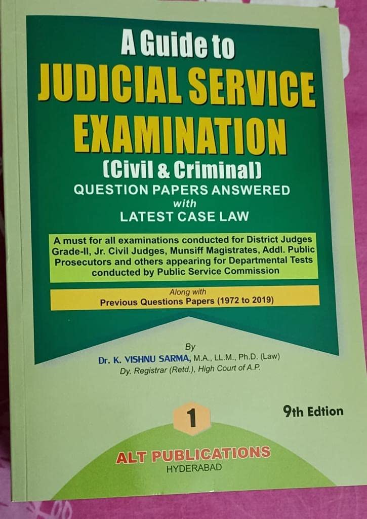 A GUIDE TO JUDICIAL SERVICE EXAMINATION (CIVIL & CRIMINAL)” in 3 Volumes A GUIDE TO JUDICIAL SERVICE EXAMINATION (CIVIL & CRIMINAL)” in 3 Volumes