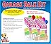 Yard Sale Sign Kit with Pricing Labels and Wood Sign Stakes (A802Y)