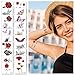 Temporary Tattoos for Girls, 20pcs Stickers Tattoos Flower Tattoos Fake Tattoos Rose, Animals, Flowers and Butterfly, Easy to Apply and Long Lasting for Women Men Girls and Boys