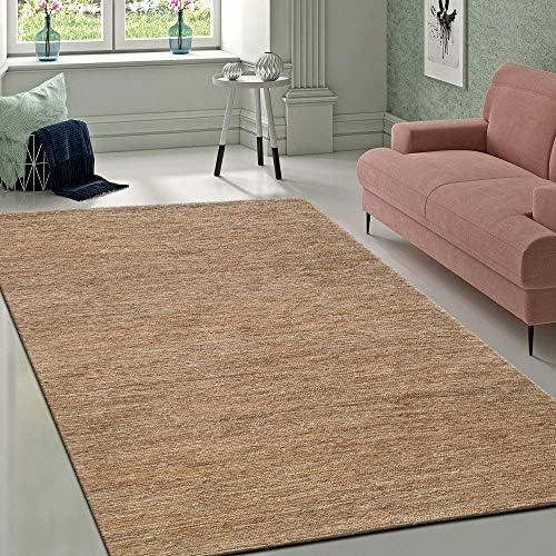 PATHAK CARPET INDUSTRIES Iconic Brand Pathak Hand Spun Natural Jute Area Rug (5x8Ft)