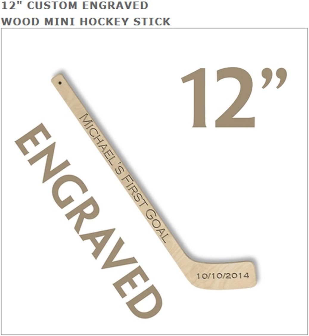 Customized Toy Wooden Hockey Stick with Custom Engraving Personalized Gift for Him, for Her, for Boys, for Girls, for Husband, for Wife, for Them, for Men, for Women, for Kids: Toys & Games