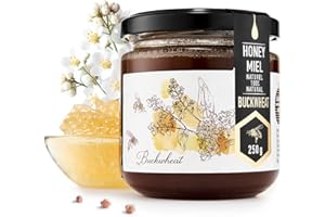HONIGMA® Raw Buckwheat Honey | Exquisite Taste | 100% Pure | Unpasteurized | Unfiltered | Partially crystallized | 250g/8.8oz