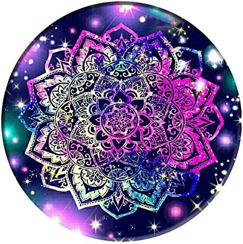 Multi-function Phone Expanding Stands Pop Grip Mount Socket Expanding Holder for Cellphone and Tablets (Mandala purple)