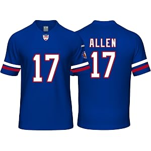 Custom Mens/Women/Youth Football Stitched T-Shirt for Sports Fan Blue/White No Brand/Logos