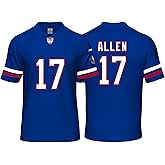 Custom Mens/Youth Football Stitched T-Shirt for Sports Fan Blue/White No Brand/Logos