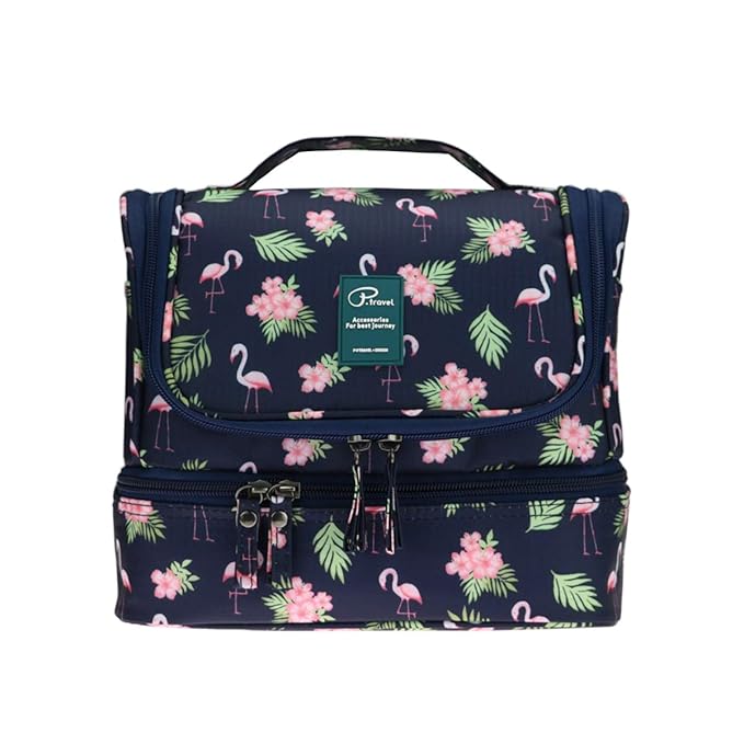 Neceser de Viaje con Gancho Colgante para Hombres y Mujeres Organizador de Bolso cosmético con manija Bolsa de Maquillaje Bolsa de diseño Lindo para Accesorios de Viaje