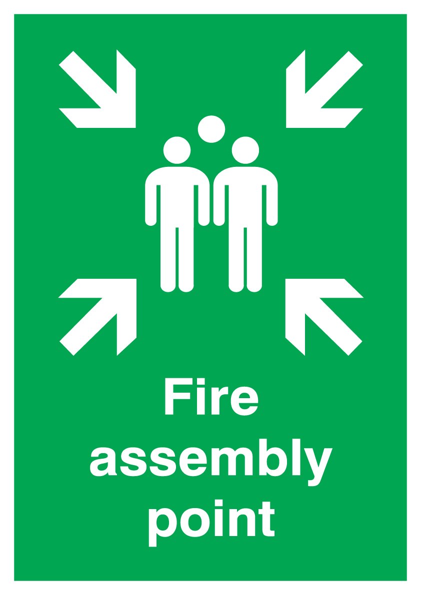 Signs & Labels FFR04549R Sign Board, Fire Assembly Point